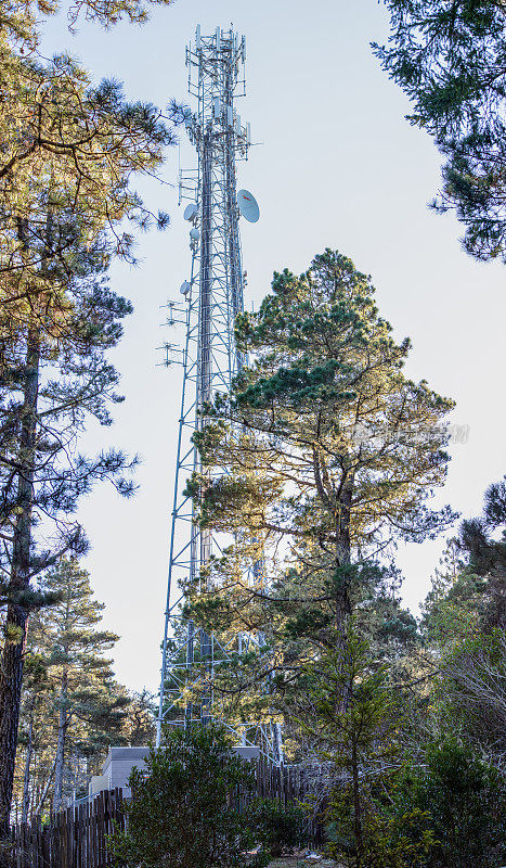 蜂窝基站:用于移动电话和视频数据传输的5G 4G通信基站